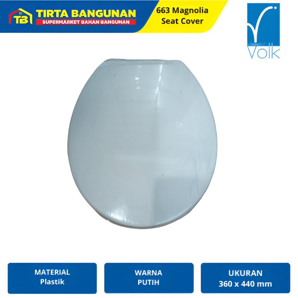 VOLK 663 MAGNOLIA TUTUP CLOSET SEAT COVER KLOSET CLOSET TOILET WC DUDUK PUTIH