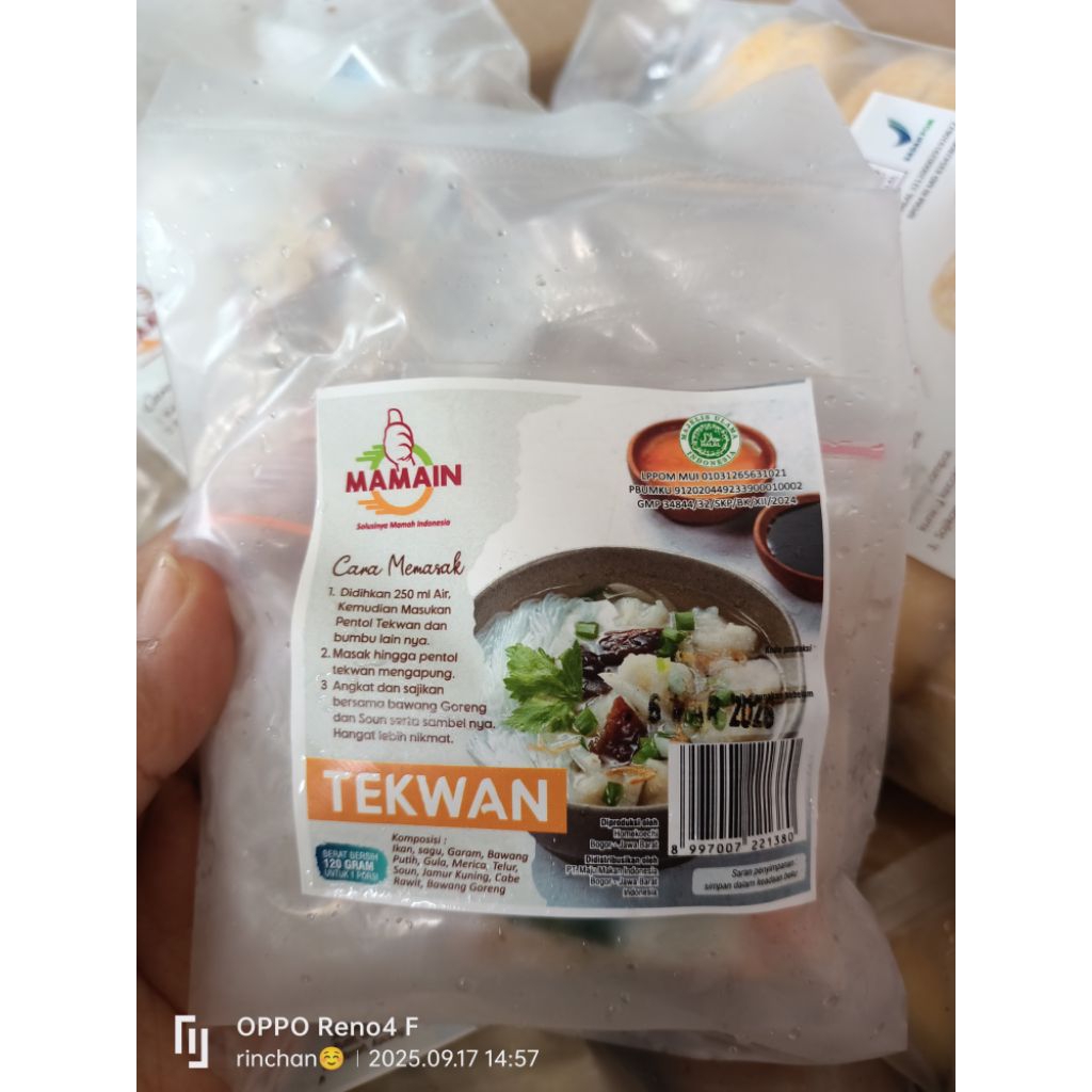 

Tekwan 1porsi mamain