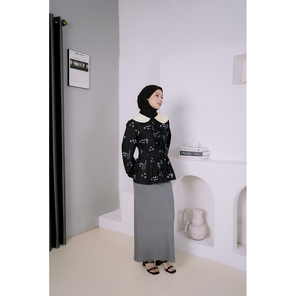 Blouse Batik Wanita Modern, Blouse Batik Wanita Puff, Blouse batik wanita kekinian, Blouse batik wan