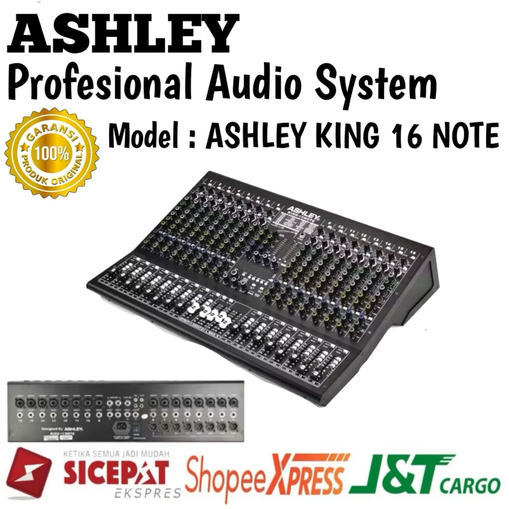 Mixer Ashley King 16 Note Original Mixer Ashley 16 Channel Bluetooth usb