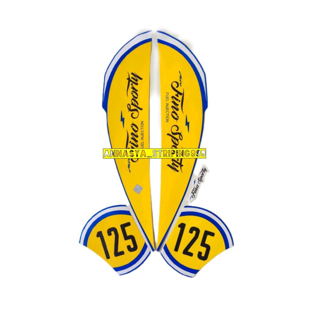Stiker List Body Motor Yamaha Fino  125 2018 Biru Berkualitas
