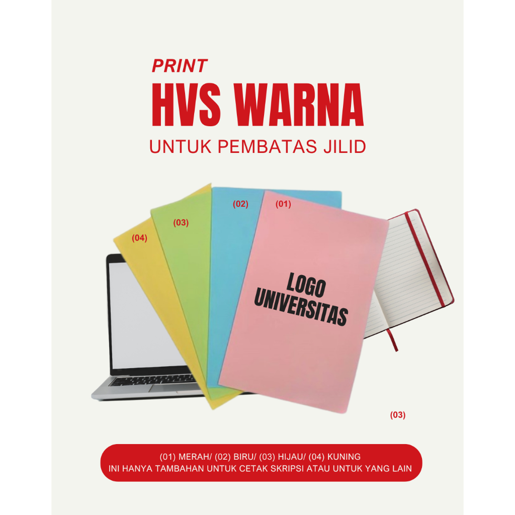 PRINT HVS WARNA PRINT PEMBATAS SKRIPSI