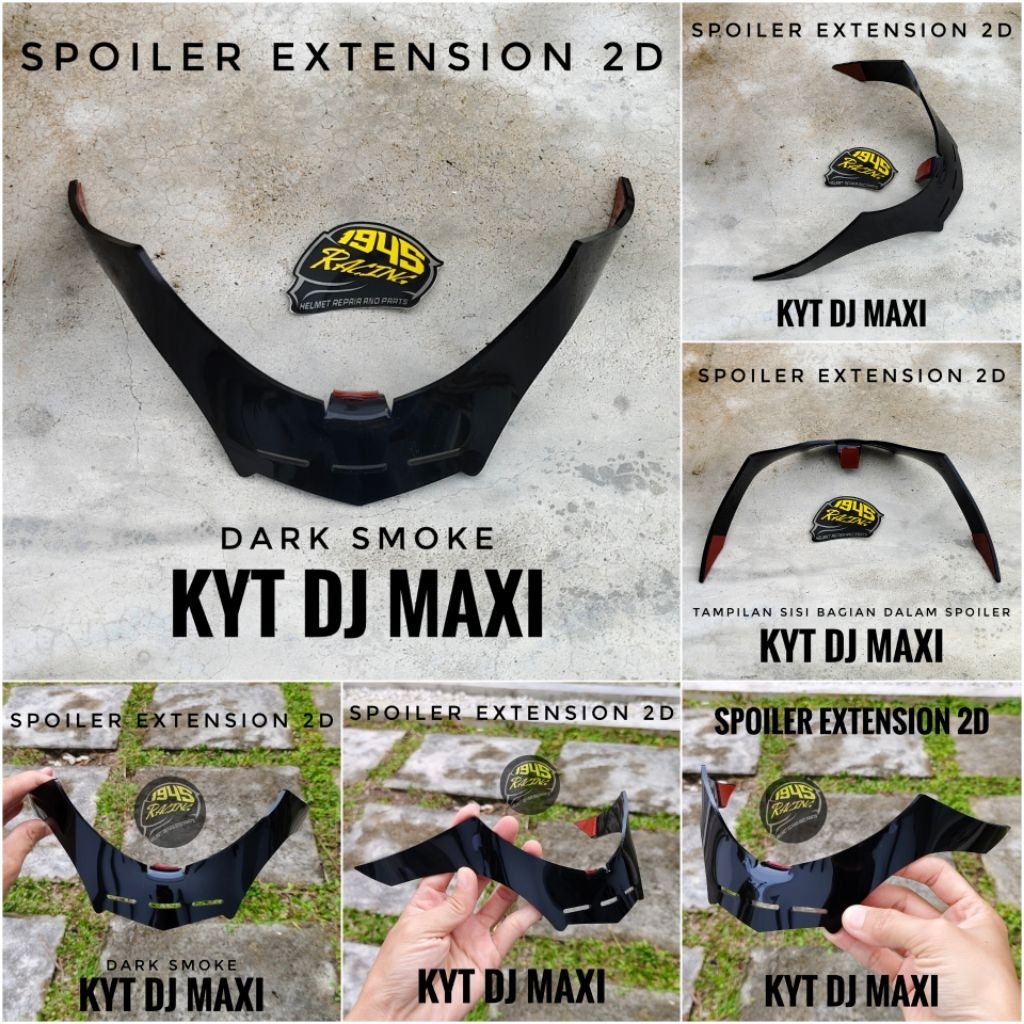 Spoiler Extension KYT DJ MAXI 2D/ Spoiler tambahan KYT DJ MAXI