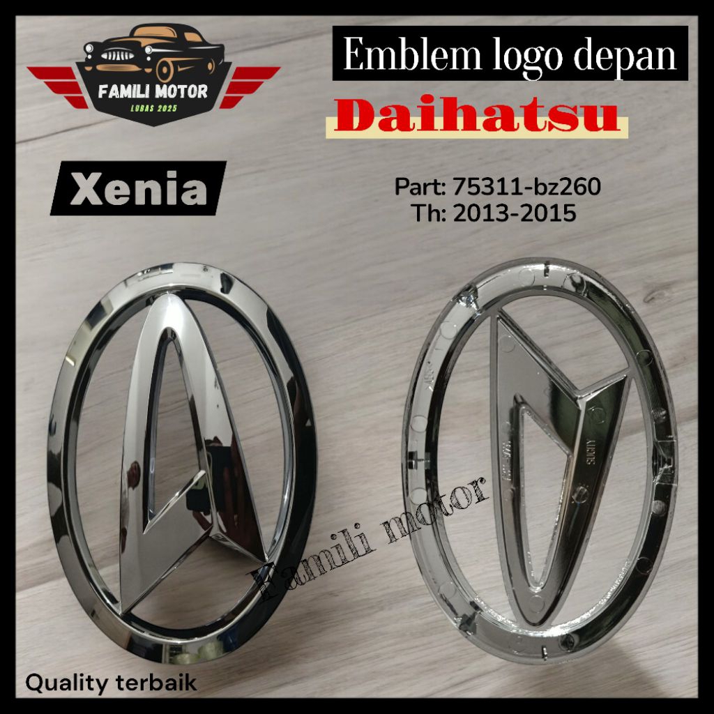 Emblem logo Depan Daihatsu Xenia part 75311-bz260 thn 2013-2015