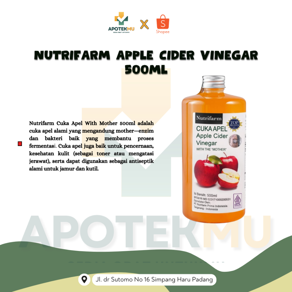NUTRIFARM APPLE CIDER VINEGAR 500ML