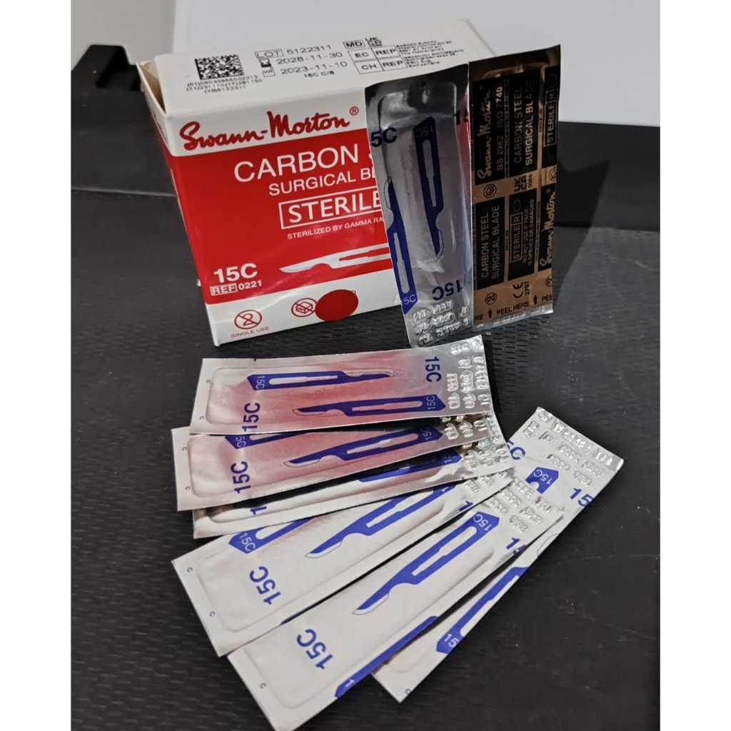 Pisau bedah Surgical Scalpel Blade No.15C SWANMORTON Per 1 Pcs