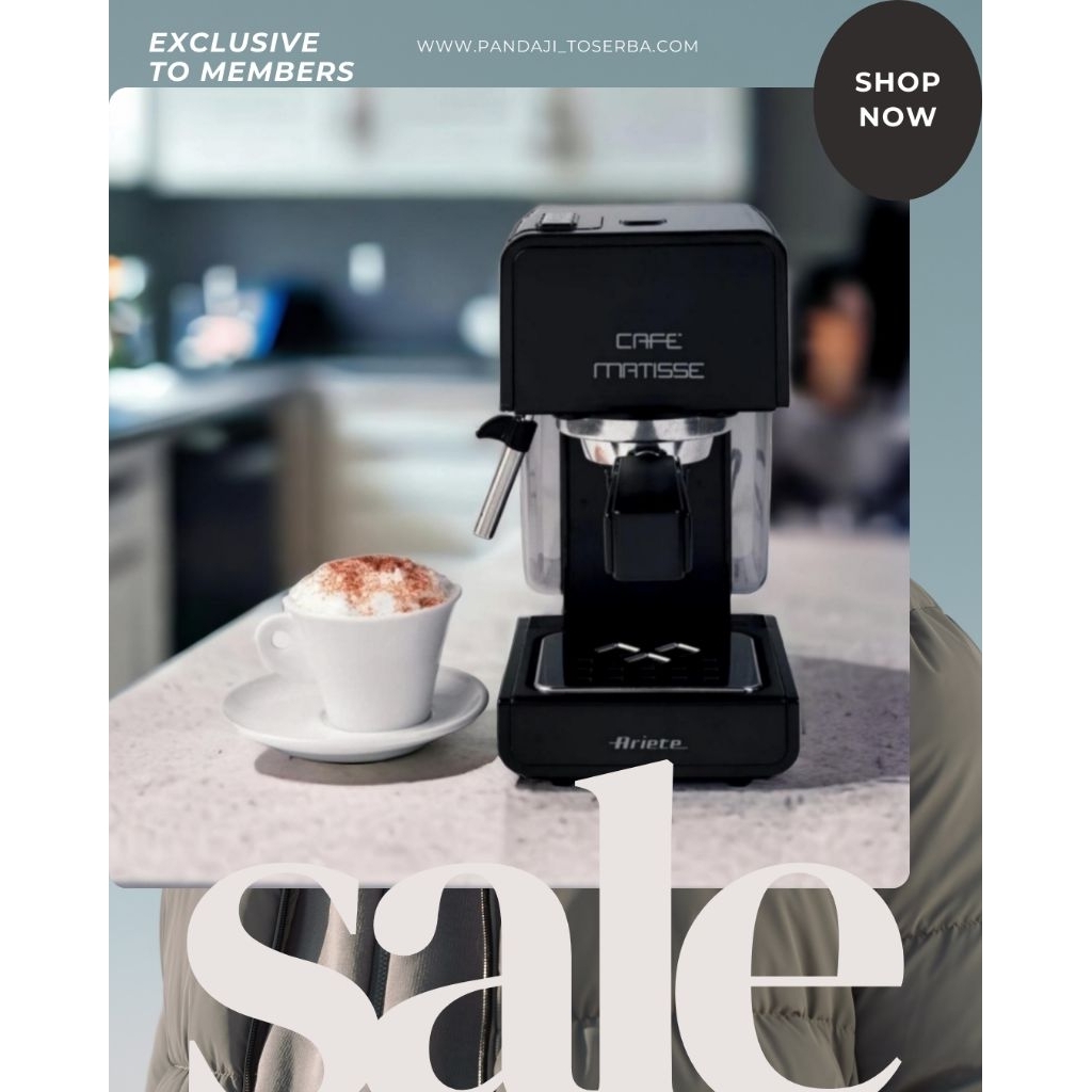Ariete Matisse Coffee Maker Espresso Mesin Kopi - Hitam