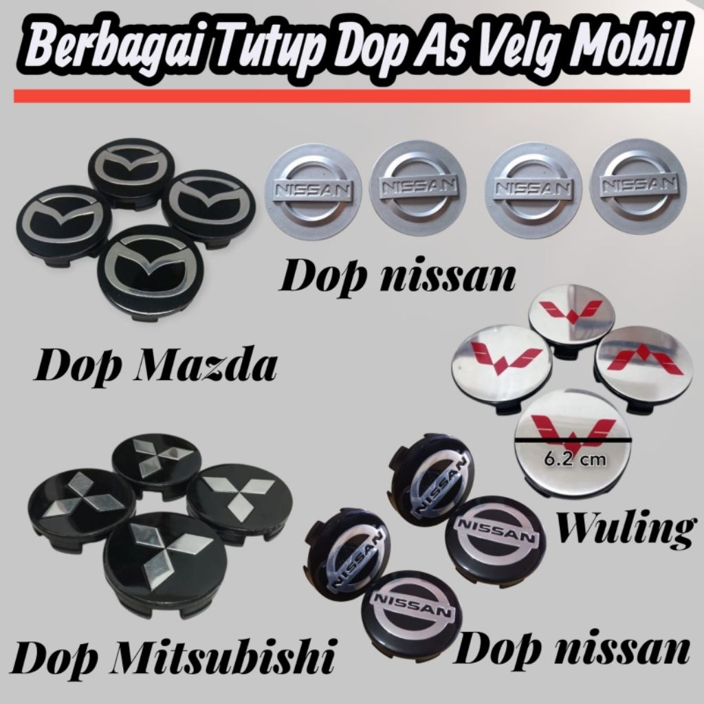 Tutup Dop As Roda Velg Mobil Ring 14 15 16 17 Wuling Mazda Expander Nissan