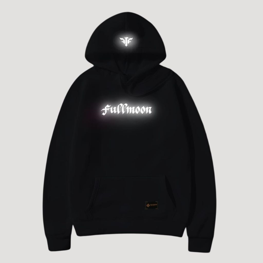 sustenance-Hoodie fullmoon reflektiv menyala gramasi 280 pria/wanita