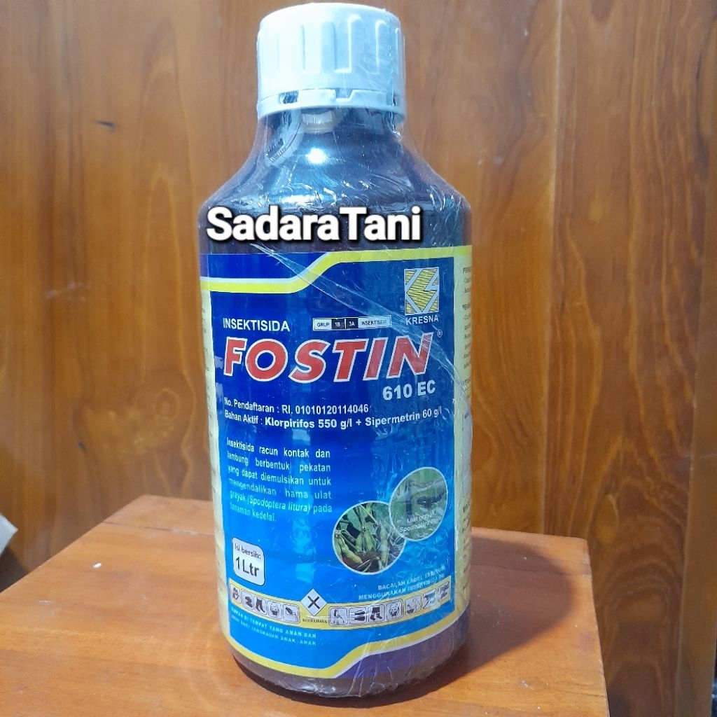 Insektisida FOSTIN 610EC 1Liter Bahan aktif : Klorpirifos 550g/l + Sipermetrin 60g/l
