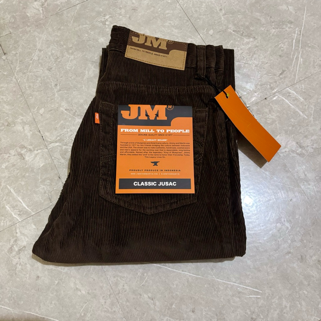 celana panjang Corduroy Jimmy and Martin pria original OCJ0010