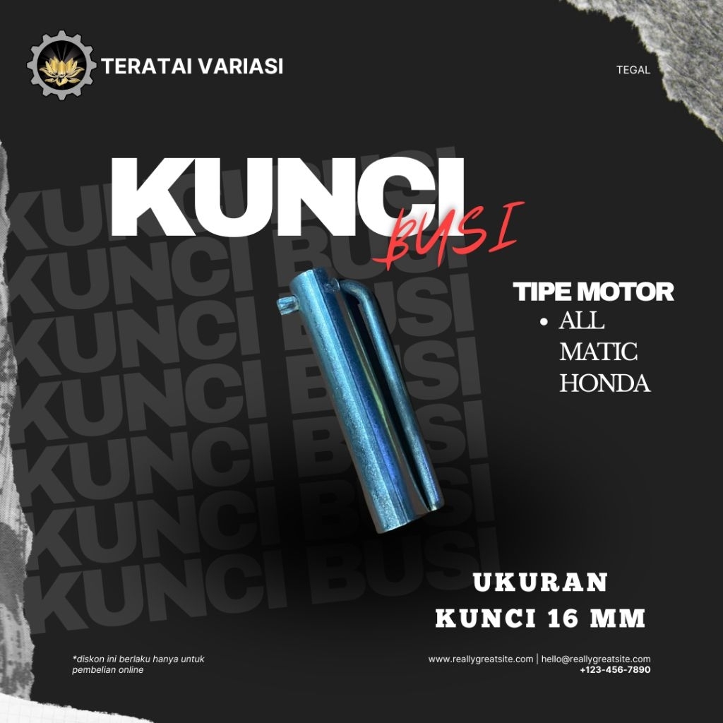Kunci Busi untuk motor matic honda ukuran 16mm ( SCOOPY, GENIO, VARIO ,PCX,)