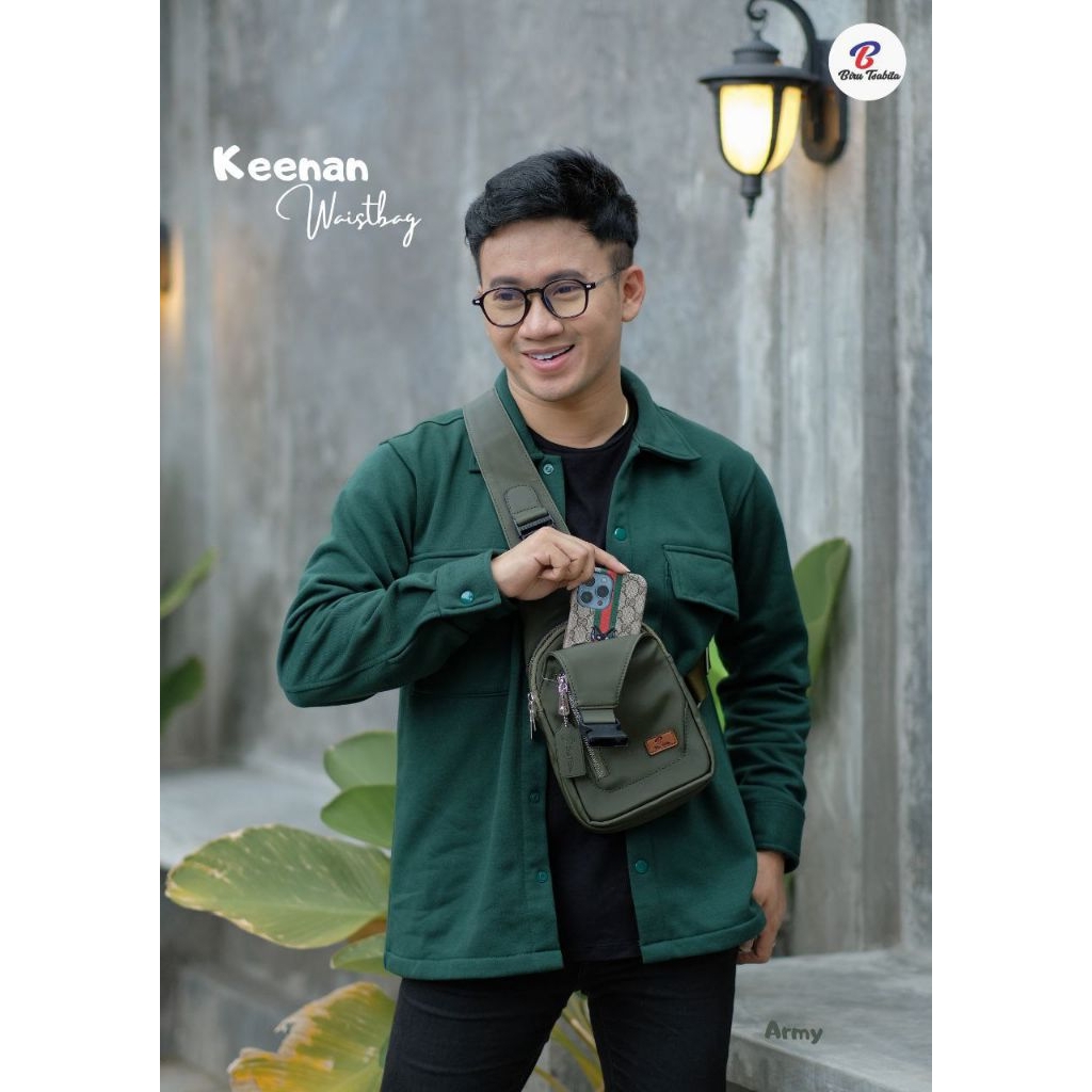waistbag KEENAN by Biru tsabita tas cowok anti air .murah banget