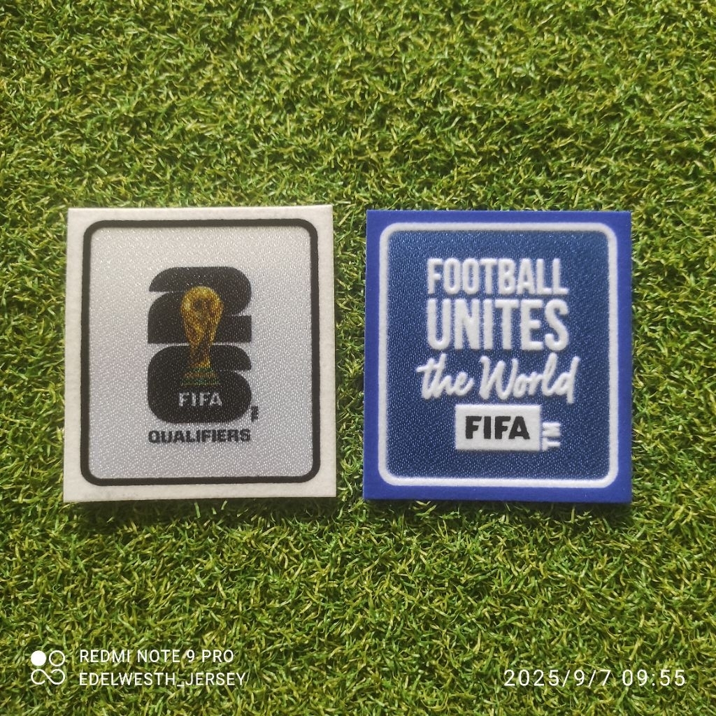 PATCH/BADGE/EMBLEM KUALIFIKASI PIALA DUNIA 2026 [Velvet/Beludru] GRADE ORI IMPORT
