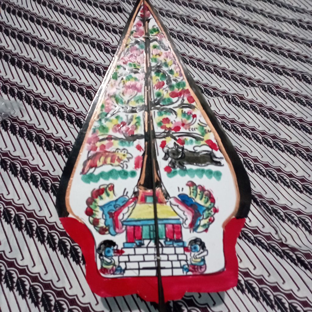 wayang kulit kertas Gunungan Gunung kayon 45cm
