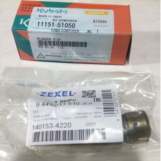 Rd85 plunger assy mesin diesel kubota Rd85 DI 1/ 2 S T original