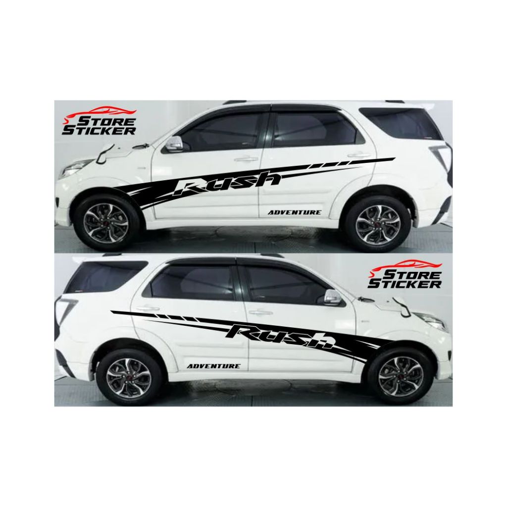 Stiker body samping mobil toyota rush stiker cutting mobil variasi keren