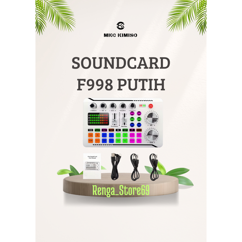 SOUNDCARD LIVE F998 PUTIH SOUNDCARD AUDIO BROADCAST