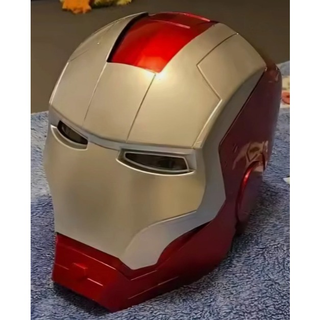 Iron Man 1:1 Cosplay Helmet Marvel Avengers Wearable Led Light Ironman Mark V Mask