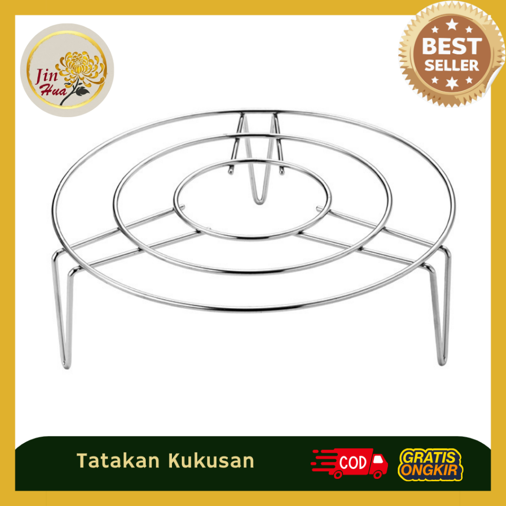 JH Tatakan Panci Kukusan Stainless Steel / Tatakan Wajan Kukusan / Tatakan Makanan Stainless Steel