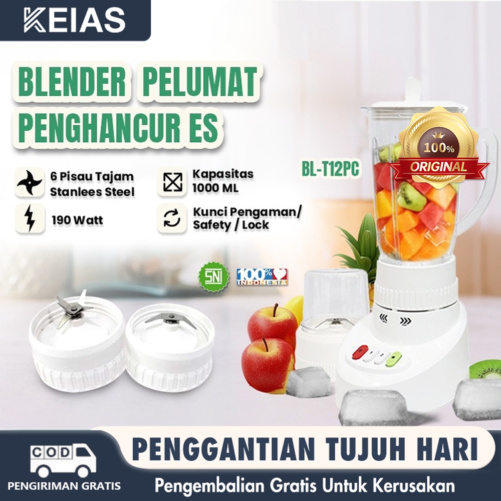 Omicko Blender 2in1 Stainless Pisau 1L || Omicko Blender Multifungsi 190W 3 Kecepatan