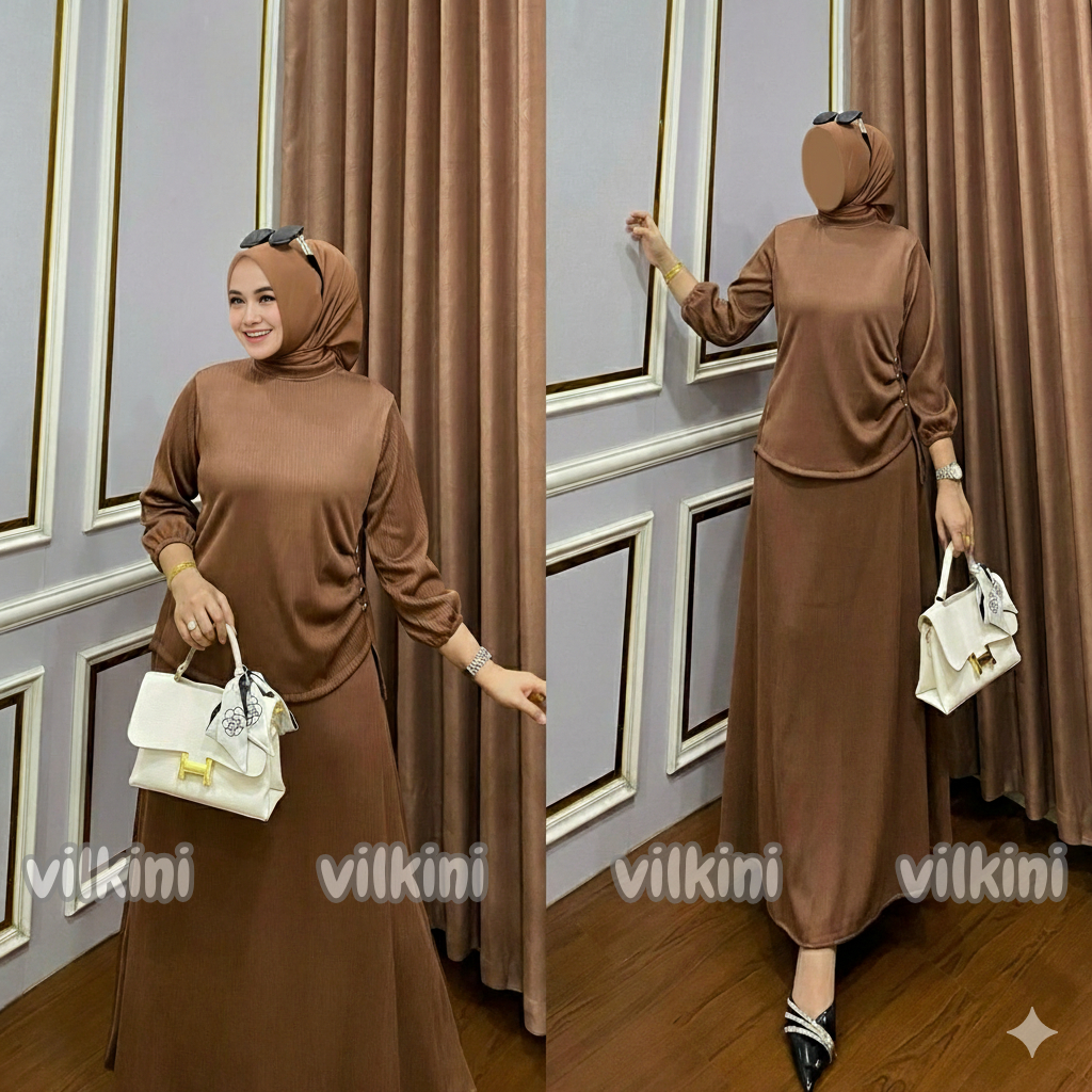Setelan Rok Knit Terbaru One Set rok Knit