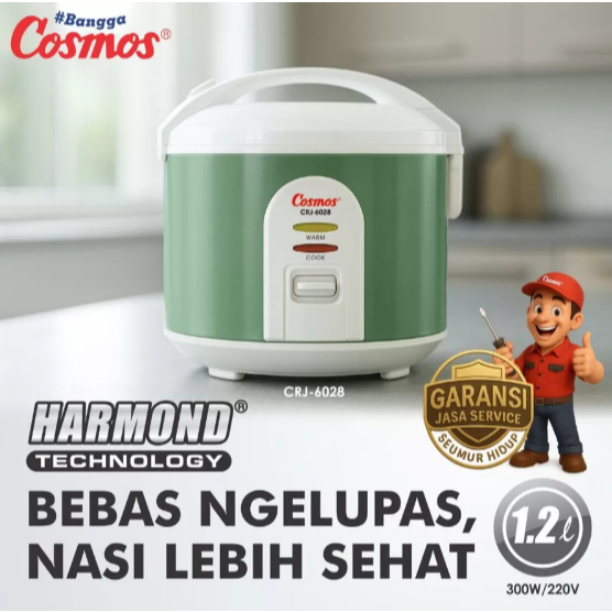 Cosmos Rice Cooker Harmond CRJ-6028 G - 1.2L