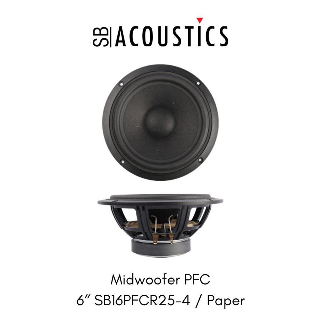 SB16PFCR25-4 Paper Speaker Midwoofer PFC SB ACOUSTIC 6"