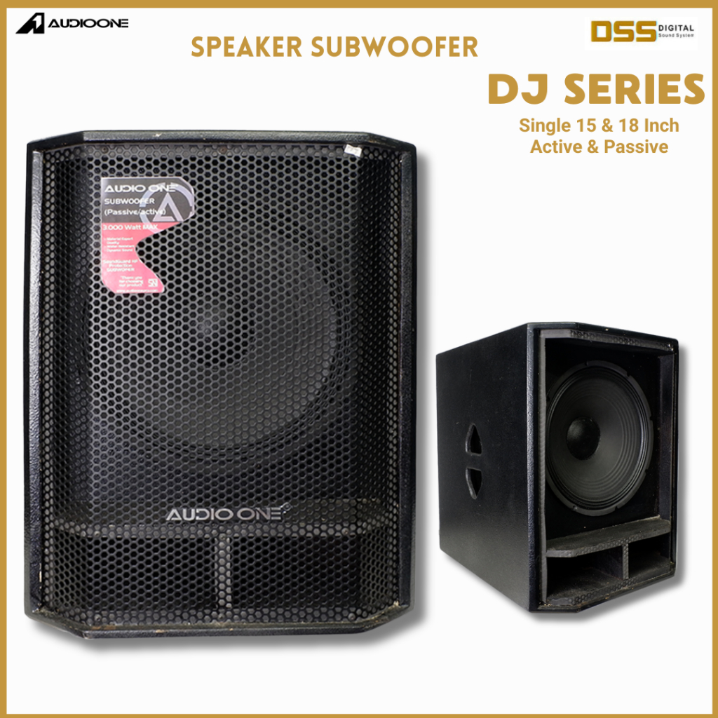 AUDIO ONE Speaker Subwoofer 15 & 18 inch  Aktif Pasif DJ 115 - 118 Sound System Lapangan Murah I DSS