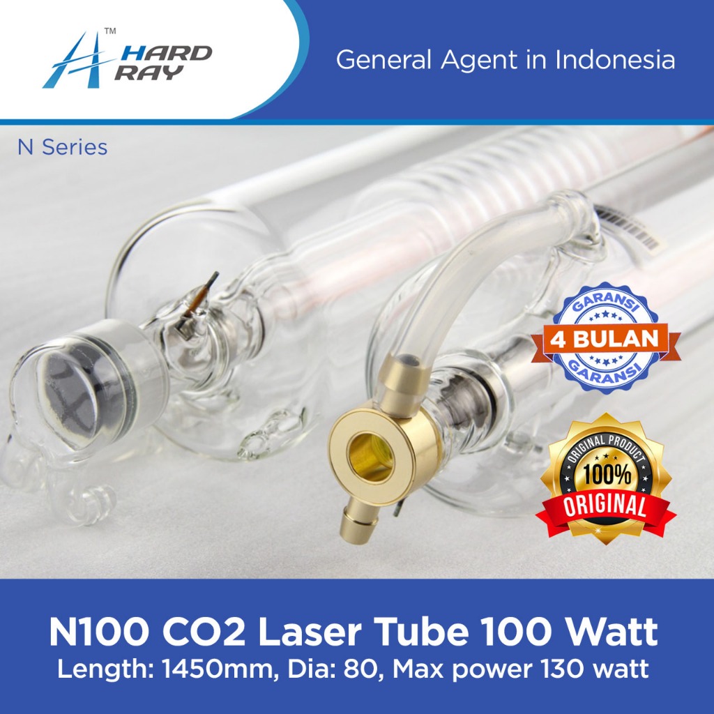 HardRay Laser Tube CO2 N100, Tabung Laser CO2 100 Watt