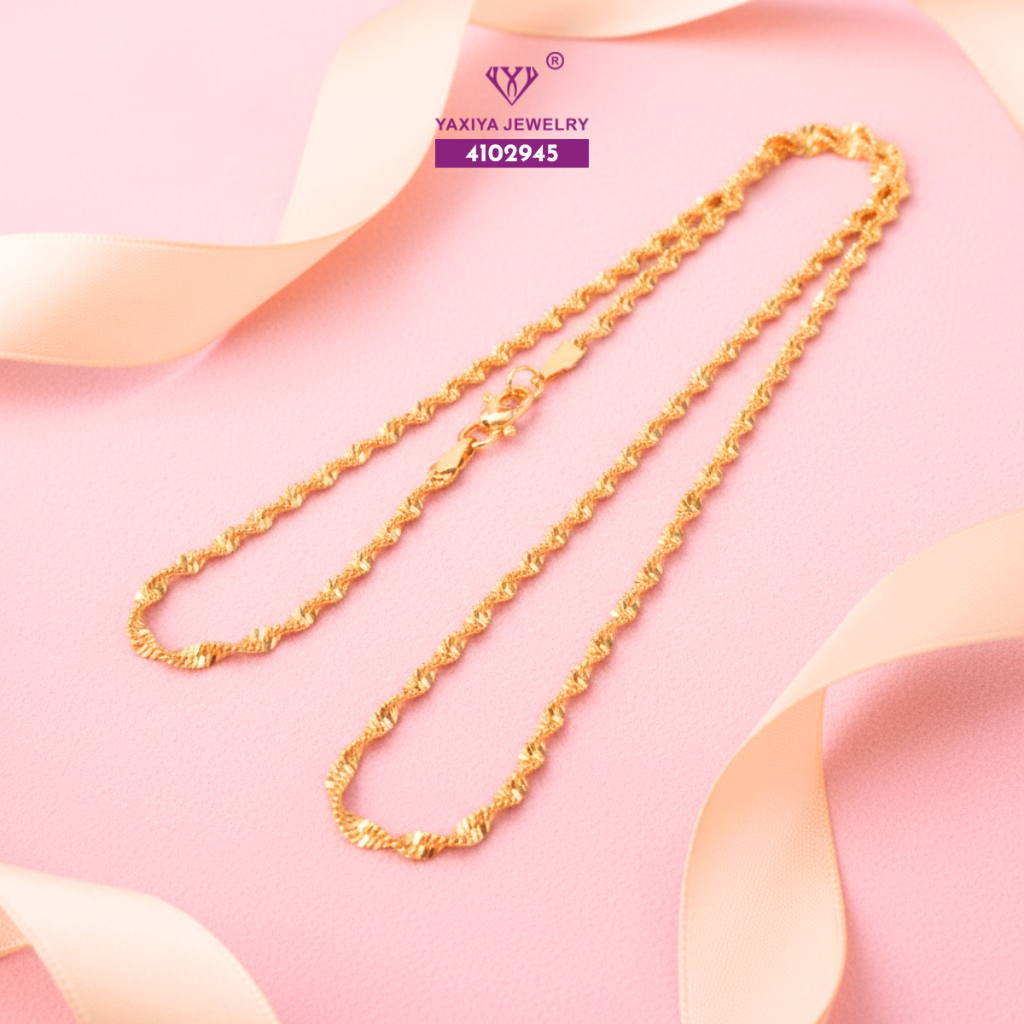 Yaxiya Kalung bursalino panjang 45CM perhiasan imitasi lapis emas 849