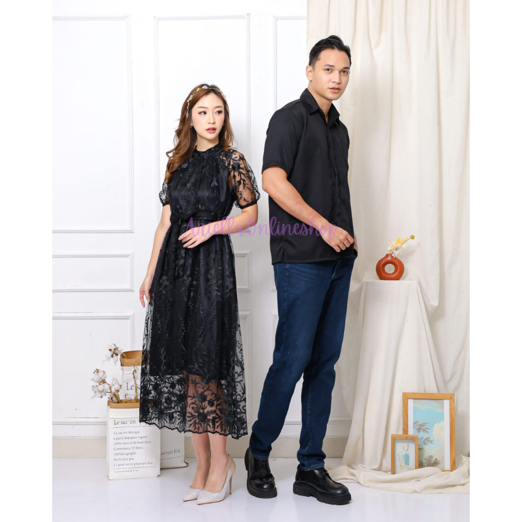 AH Dress ANABELLA ( Bisa Couple Dijual Terpisah Real Pict ) 4 Varian Ukuran M L XL XXL 17 Pilihan Wa