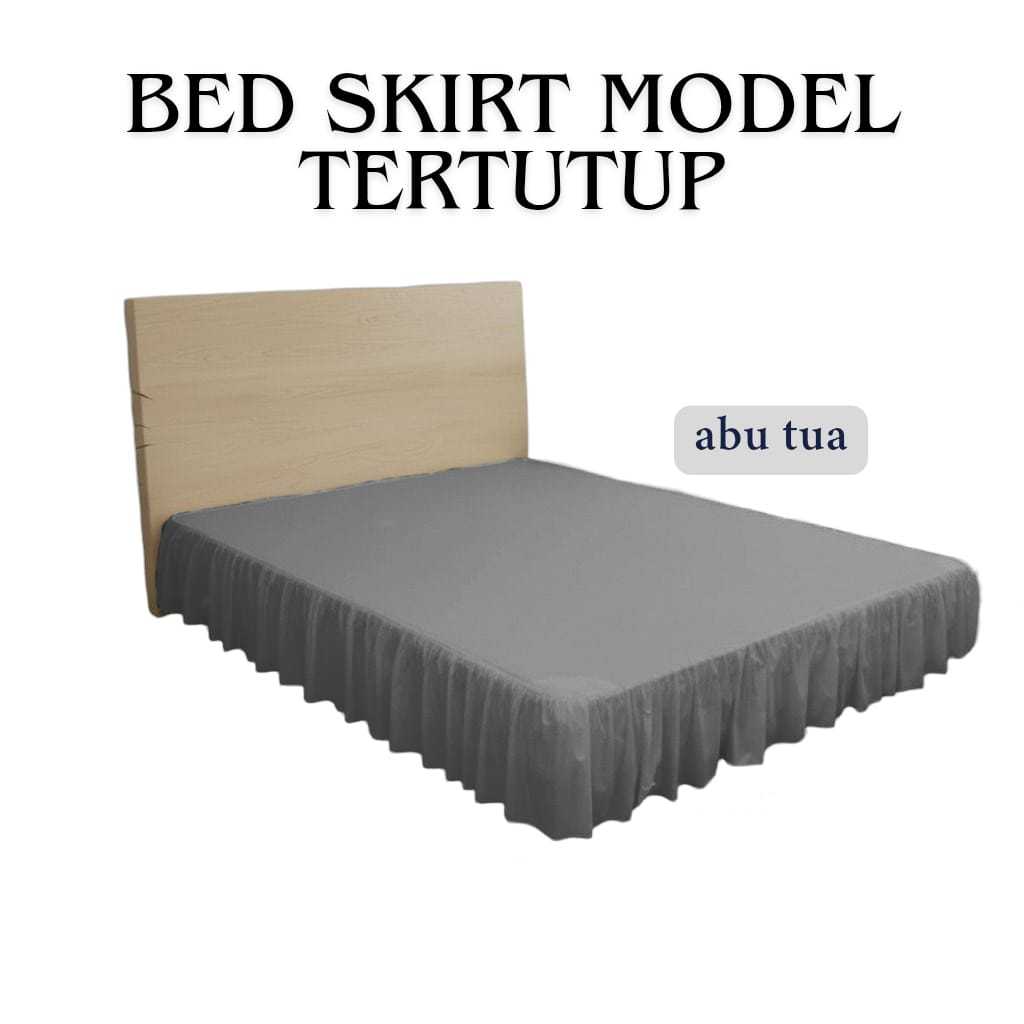 DIKSON skirt murah model tertutup penutup kolong kasur polos tinggi 65cm
