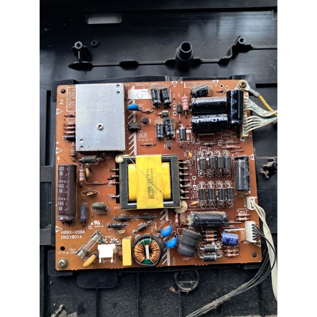 PSU MAINBOARD TV POLYTRON PLD-32D700 cabutan ex Tcon error