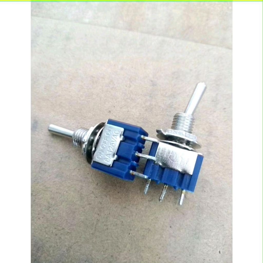 saklar toggle 3 pin biru on off on saklar togel mini 3 kaki