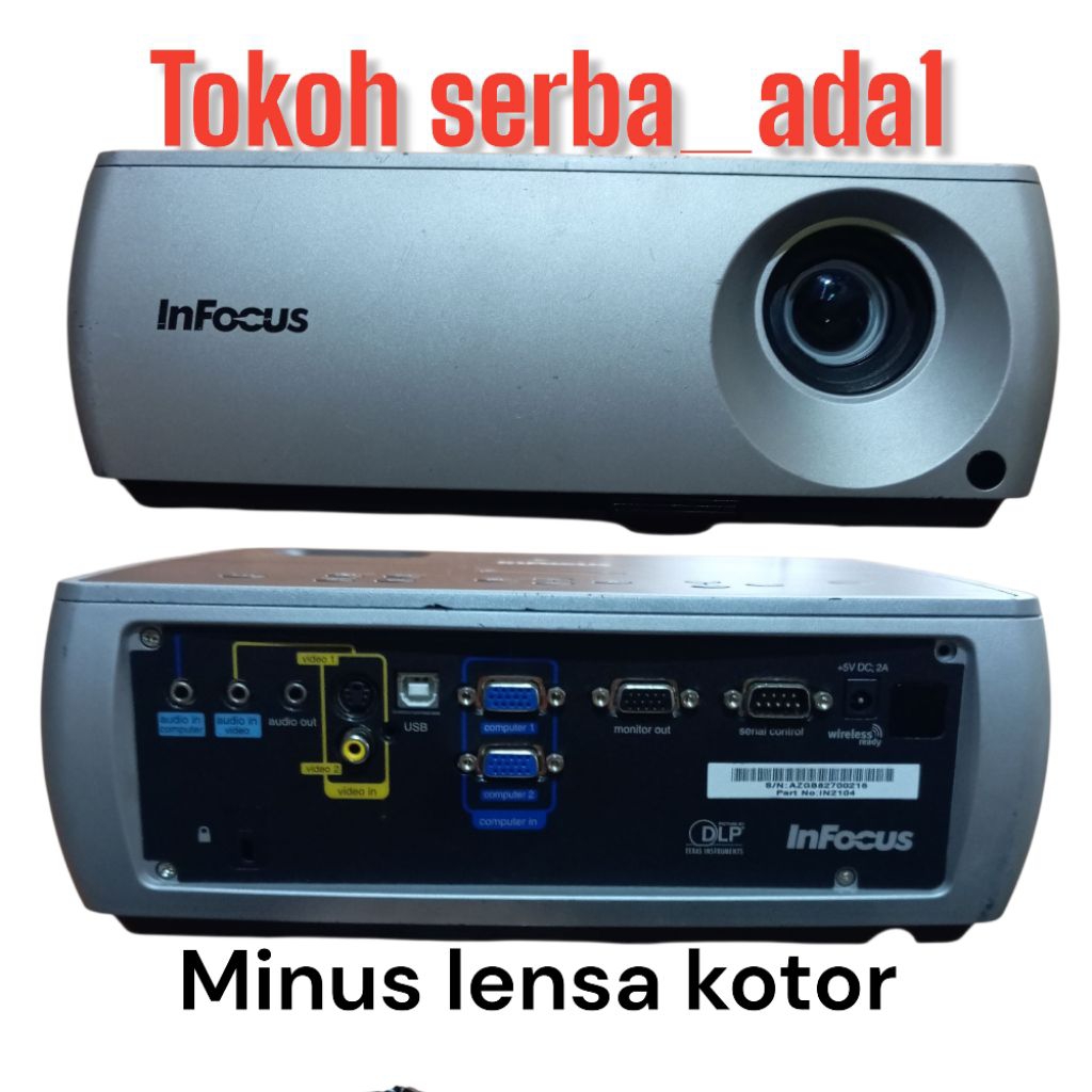 proyektor INFOCUS IN2104 minus lensa kotor