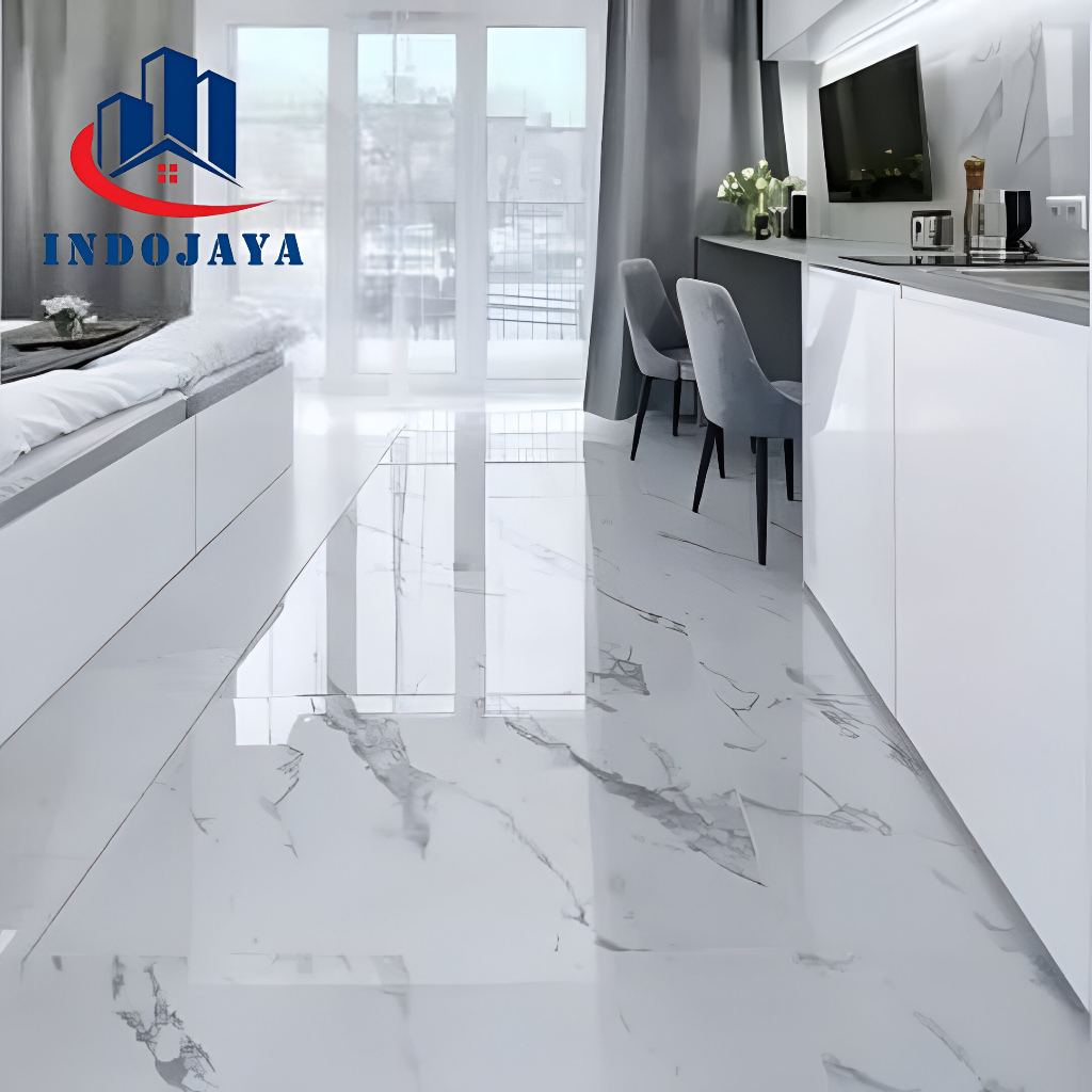 granit lantai dinding 60x120 motif putih marmer carara keramik lantai dinding mewah glossy