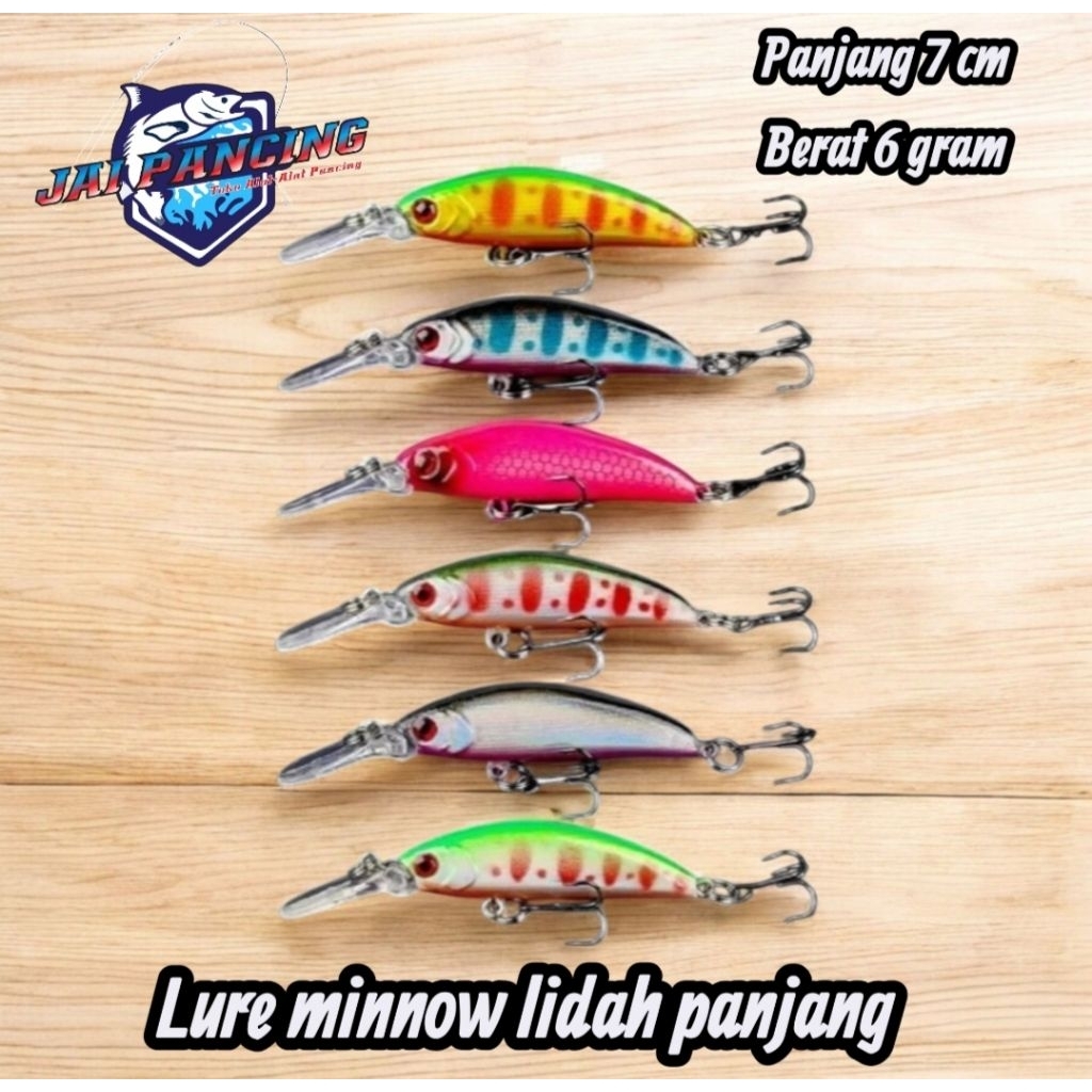 UMPAN LURE MINNOW LIDAH PANJANG