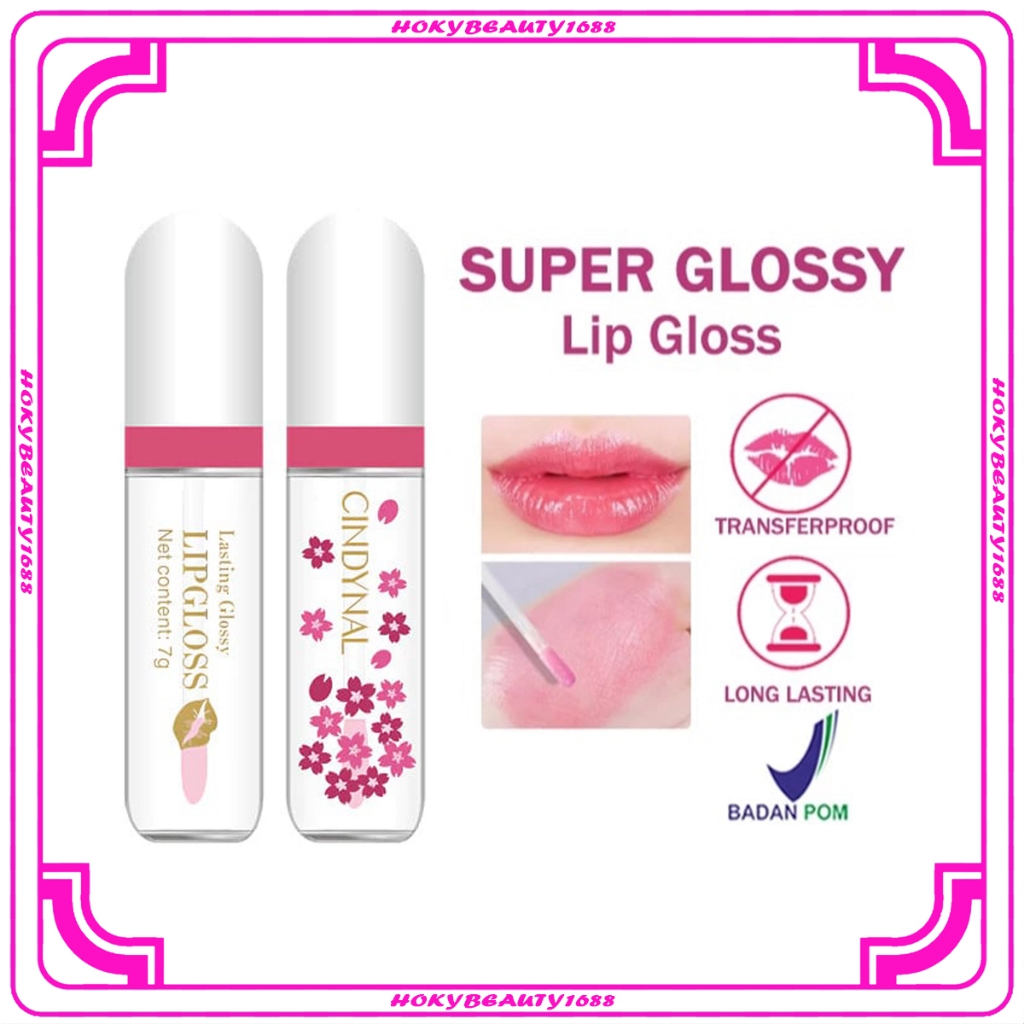 HB [ AMPUH ] BPOM Lip Gloss Bening Bisa Berubah Warna Waterproof Long Lasting Lipstik Korea CINDYNAL