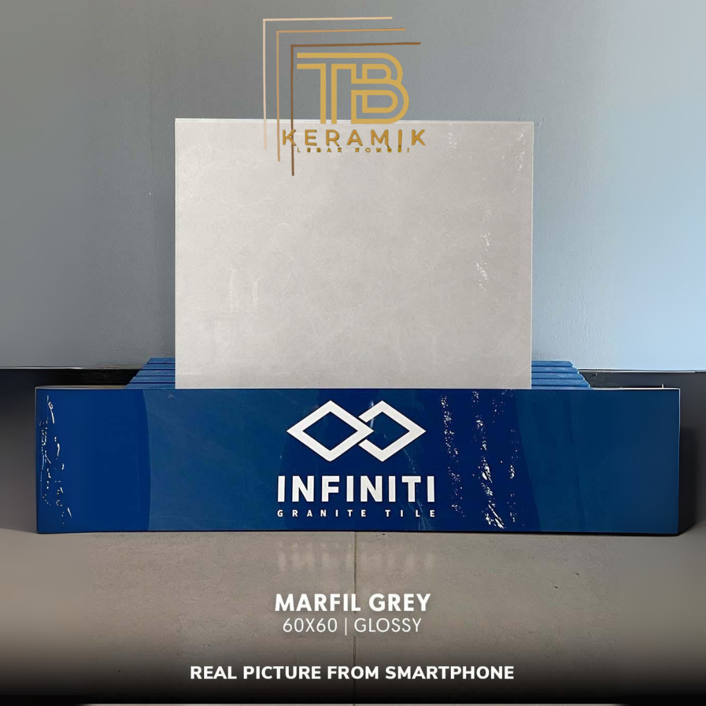 GRANIT LANTAI 60x60 CM | GLOSSY | MARFIL GREY | INFINITI