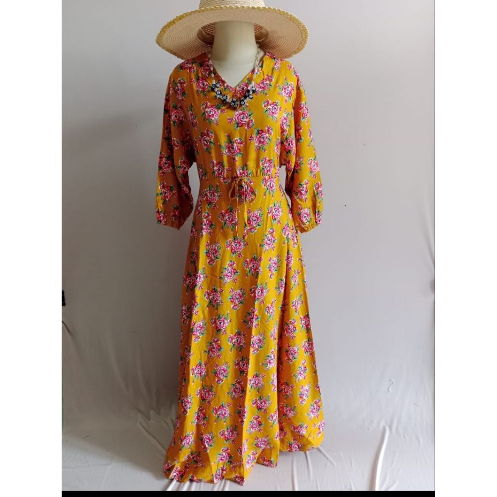 Daster Lengan Panjang Jodha Ethnic Authentic Homedress-Kain Halus Lembut Dingin