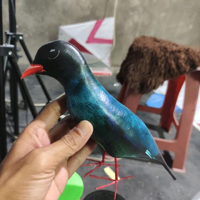 Boneka mainan jontrot burung tengkek buto / patung manuk kahkeh