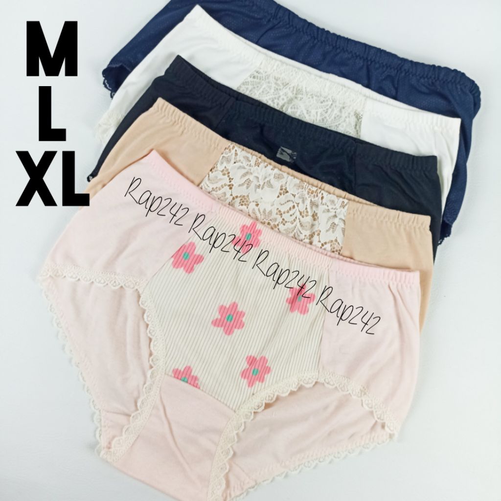 Celana Dalam CD Wanita Dewasa M L XL Panty Jupe Renda High Waist Tinggi Cewek Cewe Perempuan Sexy Da