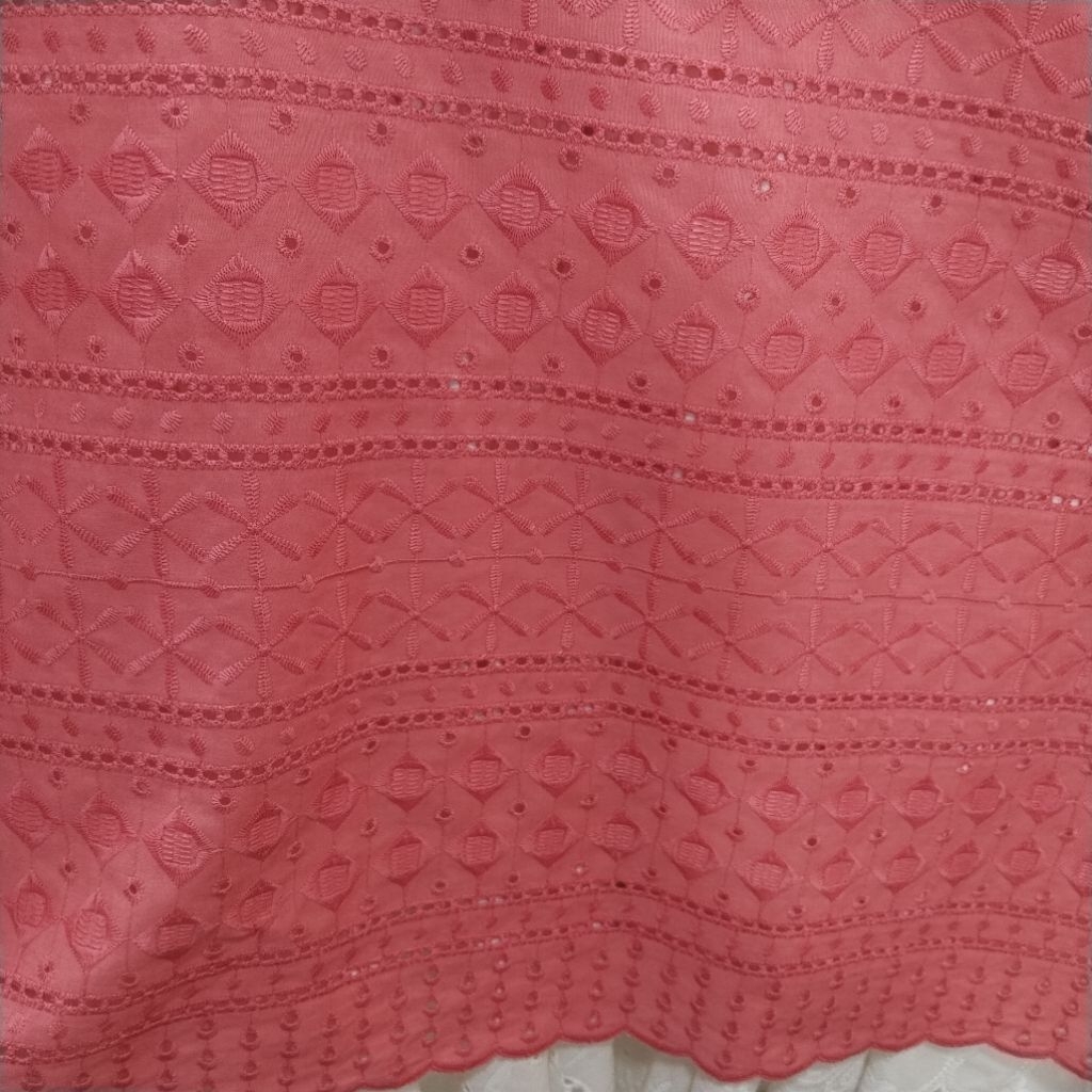 Bahan Kain Katun Bordir Premium/Bahan Kain Bolong/Kain Katun Bordir/