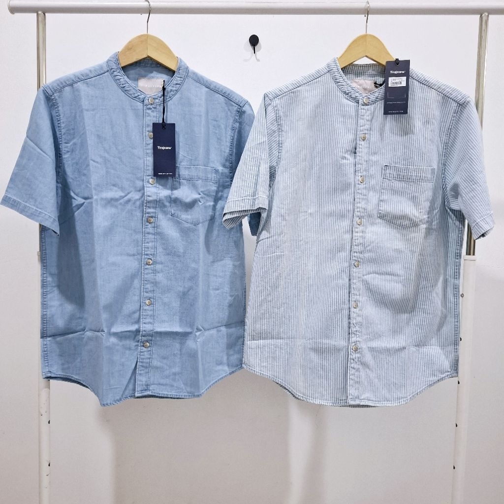 TIRAJEANS BAJU KOKO DENIM LENGAN PENDEK REGULER FIT