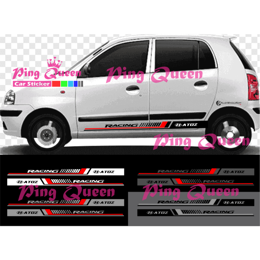 new sticker stiker mobil atoz cutting sticker mobil hyundai atoz