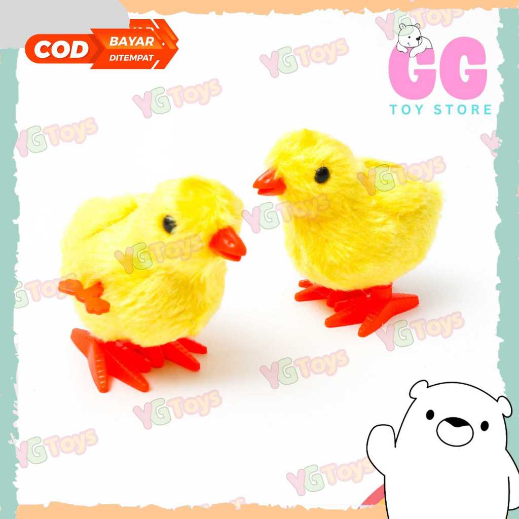 GGtoys Mainan Boneka Anak Ayam Kuning Lucu Berjalan Boneka Anak Ayam Kuning