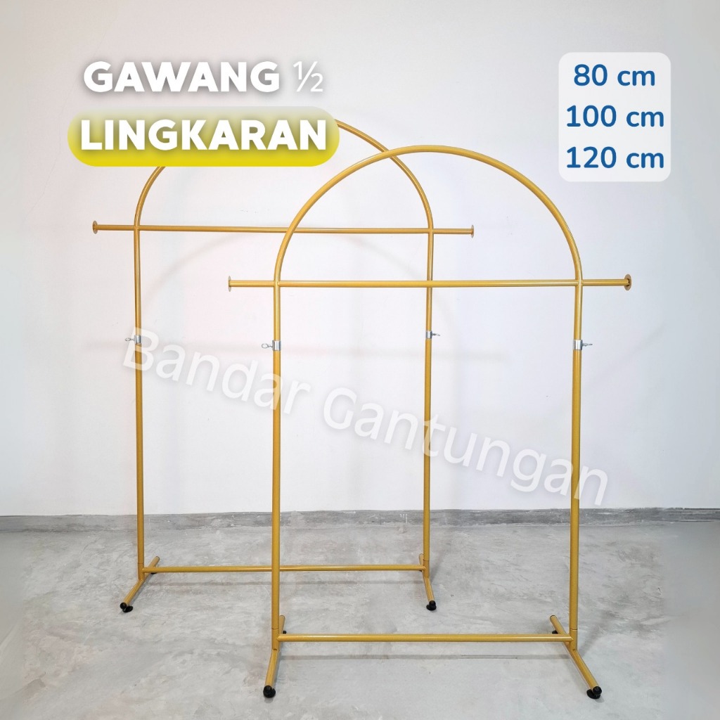 Standing Gantungan Serbaguna Gawang Oval Gawang Baju Emas Gawang Baju Gold Gantungan Baju Besi