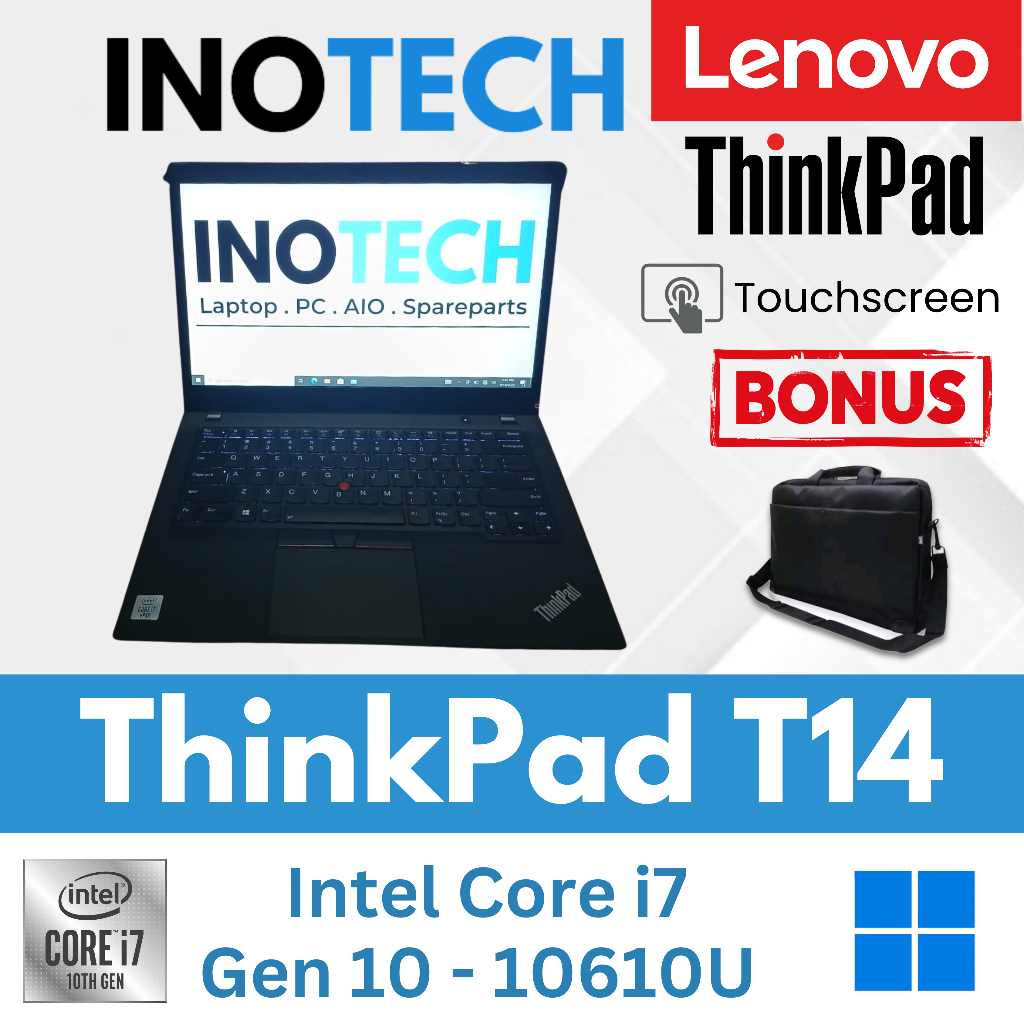 Laptop Second Lenovo ThinkPad T14 i7 Gen 10 | Laptop Bisnis Premium Slim