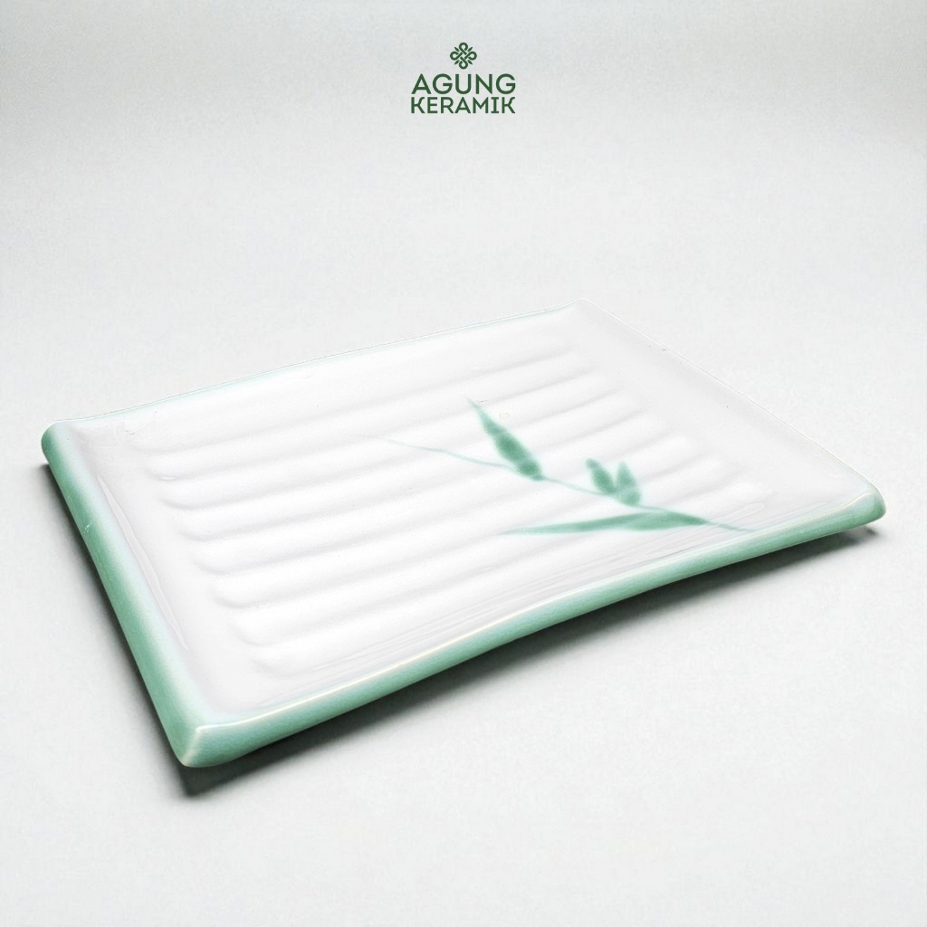 Piring Saji Persegi Panjang Agung Keramik